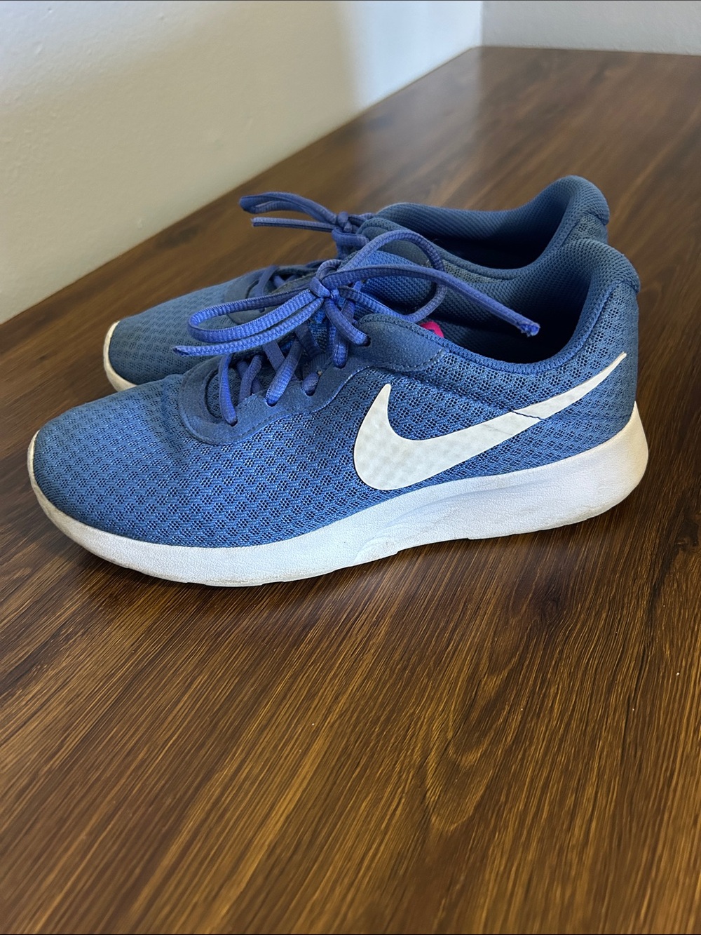 Nike Blue Mesh Sneakers with White Swoosh
